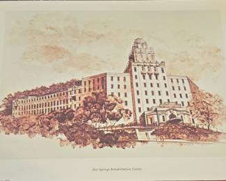 Hot Springs Rehabilitation Center Print by Carl Williamson