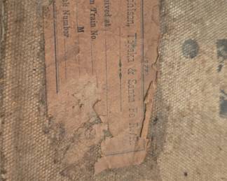 Dr. P.H.E. Hot Springs, ARK. Medical Bag with Santa Fe R.R. Label second image