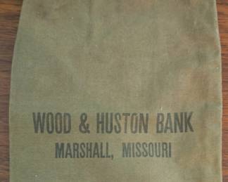 Wood  Huston Bank Canvas Drawstring Bag