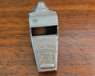 Vintage Acme Thunderer Whistle with Cork Ball