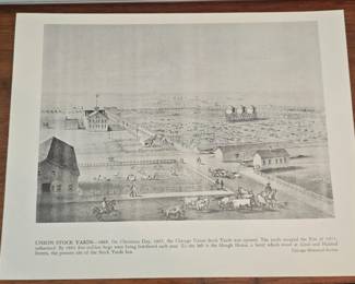 Union Stock Yards, Chicago  Engraving by Chicago Historical Society