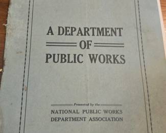 A Department of Public Works Booklet by the National Public Works Department Association