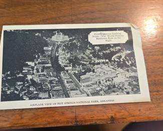 Hot Springs National Park Postcard and Chamber of Commerce Envelope 