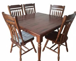Wooden Dining Table and Chairs Set