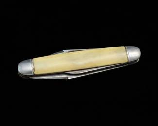 Vintage Imperial Yellow Handle Blade Pocket Knife