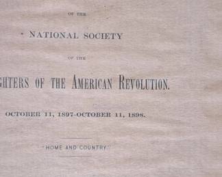 Daughters of the American Revolution National Society Second Report