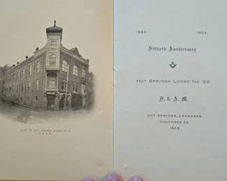 Hot Springs Lodge No. F.  A. M. th Anniversary Program  second image