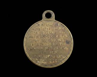 Vintage Religious Medal with John Engraving