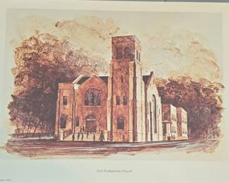 First Presbyterian Church Print by Carl Williamson 