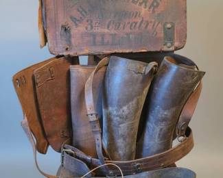 A.H. Lamphear third Cavalry Ill. Vol. Medical Surgeons Trunk and Boots second image