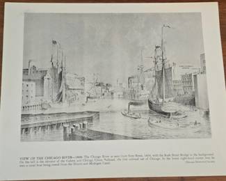 View of the Chicago River  Print