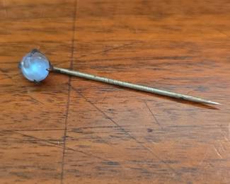 Moonstone and Opal Cabochon Stick Pin