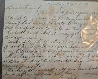 Edgar A. Guest Friend to Friend Poem Print and Handwritten Letter second image