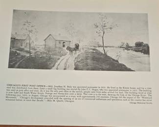 Chicagos First Post Office  Print