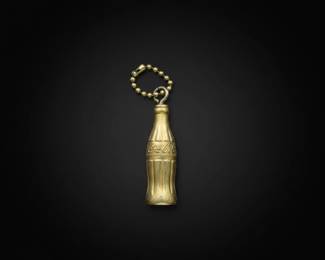 Vintage CocaCola Brass Bottle Keychain