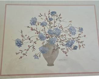 Watercolor Floral Still Life by C. Winterle Olson
