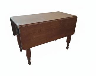 Antique Drop Leaf Dining Table with Turned Legs