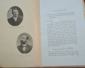 Hot Springs Lodge No. F.  A. M. th Anniversary Program  third image