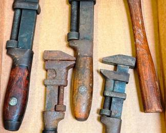 Vintage Monkey Wrenches and Hammer