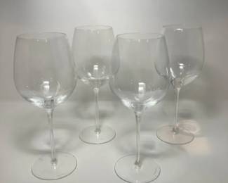S3211KM Set of 4 Tiffany Co. Clear Crystal Wine