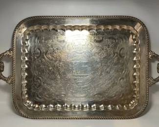 S3256KM Large Vintage Silver Plated Butler