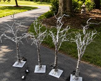S1723AB Set of 4 Artificial Decorative Trees with LED Lights