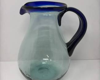 S3263KD Hand Blown Artisan Made Glass Pitcher
