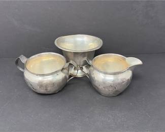 S1095TN Sterling Silver Creamer and bowls