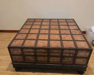 S1741AB Rustic TrunkStyle Coffee Table with Storage