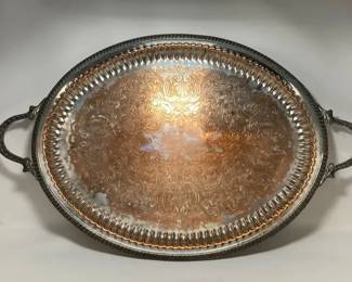 S3274KM Vintage Etcged Silver Plate