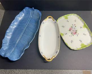 S1987AN Set of 3 Decorative Serving Platters Metlox, Noritake Floral Platter