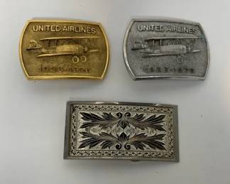 S3214KM 3 Vintage Belt Buckles