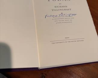Signed Copy of Sewanee Poems by Richard Tillinghast