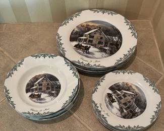 Currier and Ives -12 pc.