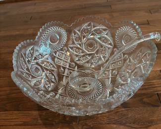 Great Punch Bowl with Glass Ladle