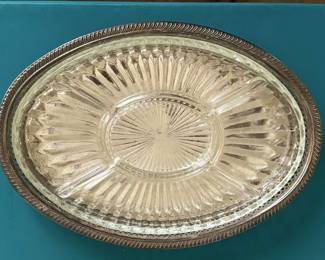 silver plated relish tray