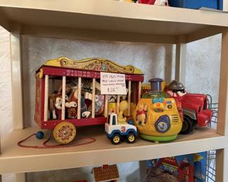 1963 Fisher Price Circus Wagon and animals, sesame street & more
