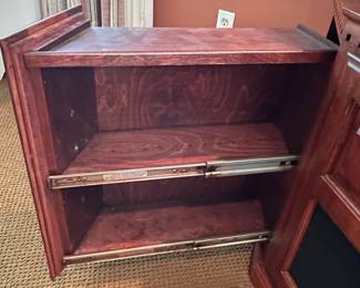 Cherry Wood Corner Media Console