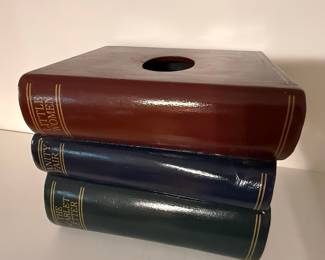 Bandwagon Inc. "Little Women" "Vanity Fair" "The Left Letter" Book Stack Tissue Box Cover