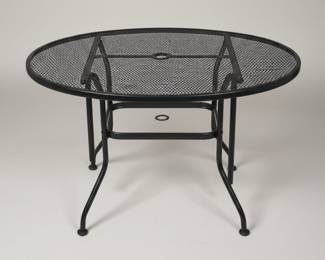Black Metal Mesh Outdoor Side Table