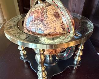 Zoffoli Style Brass Celestial Globe with Zodiac Ring