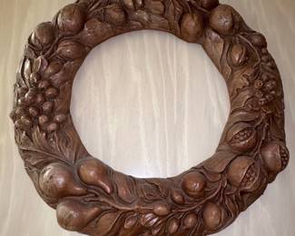 Italian Ceramic Fruit Wreath Decor