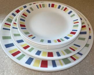 Corelle Vitrelle "Memphis" Pattern Dinnerware