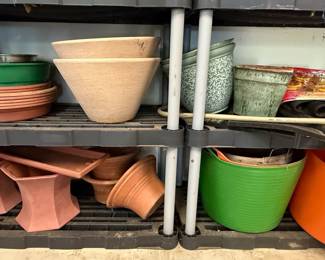 Assorted Plastic and Terracotta Planters