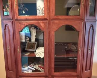 Cherry Wood Corner China Cabinet