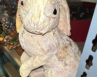 Birch Bark Rabbit Figurine