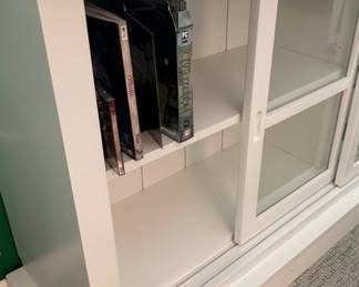 White Sliding Door Media Console