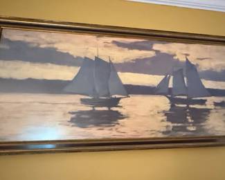 Sailboats Artwork Signed 'Homer' 1884