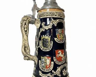 German States Ceramic Beer Stein