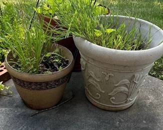 Assorted Garden Pots and Decor